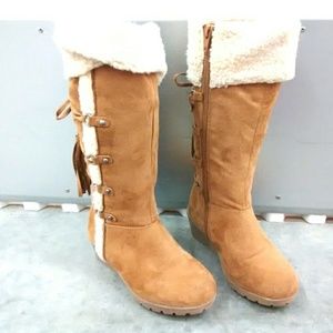 American Eagle Girls Size 13 Tall Brown Boots P5